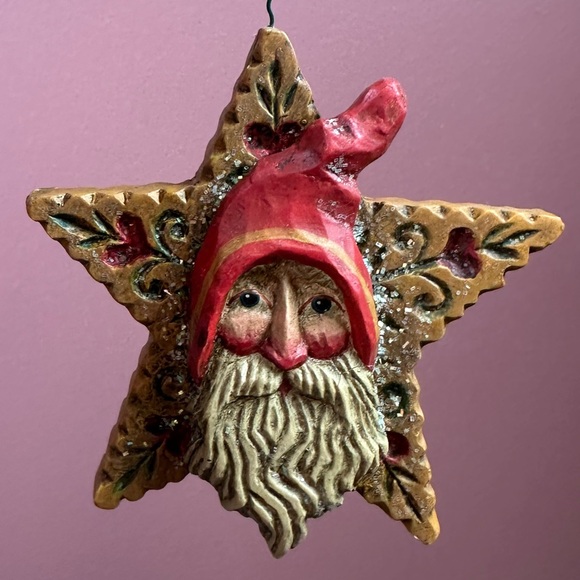 Pam Schifferl Midwest Cannon Falls Santa Star Ornament - Picture 2 of 5